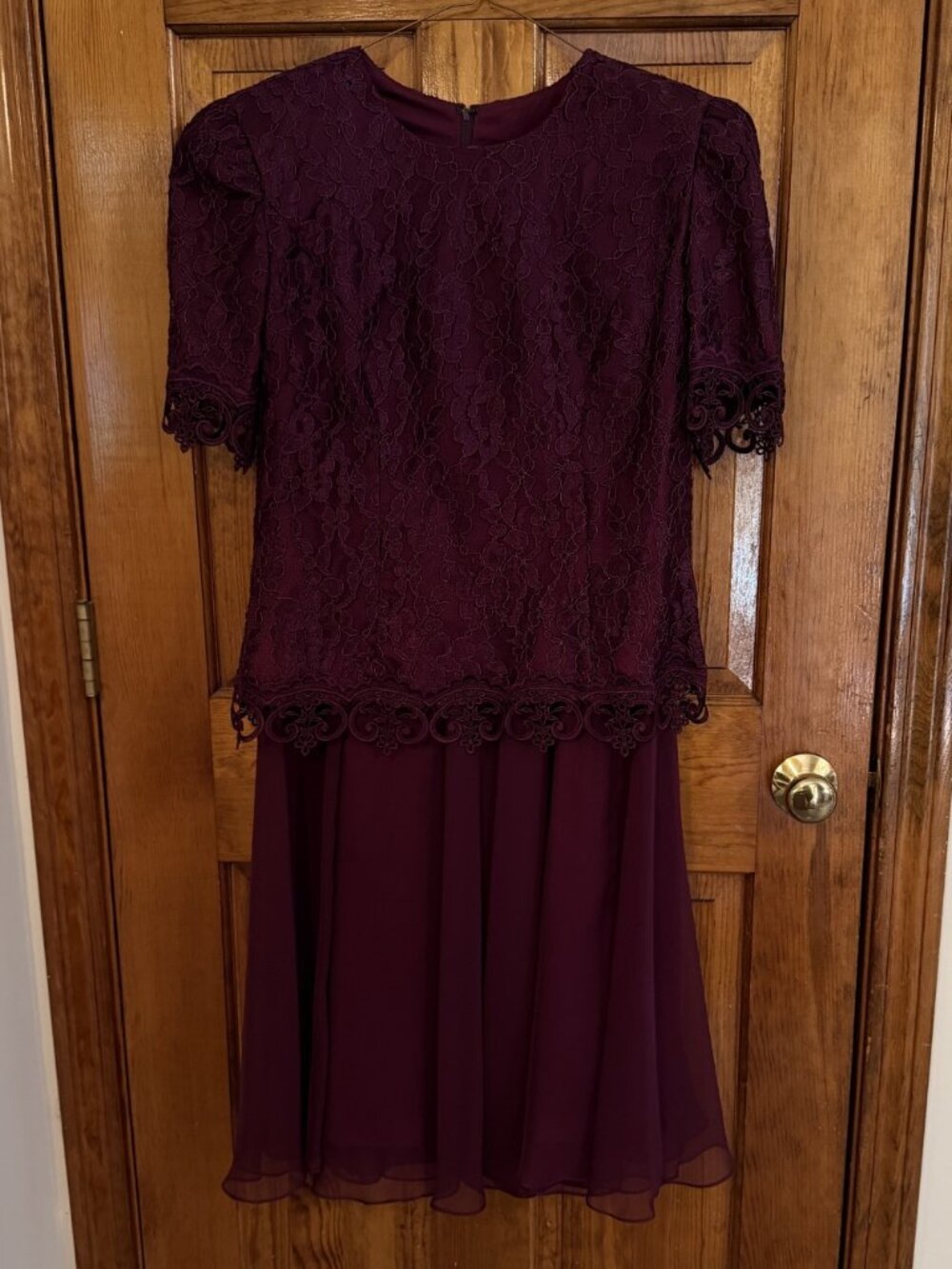 Cachet Two-Piece Burgundy Formal Dress - Size 12